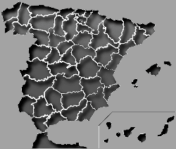 Mapa de España dividido en provincias
